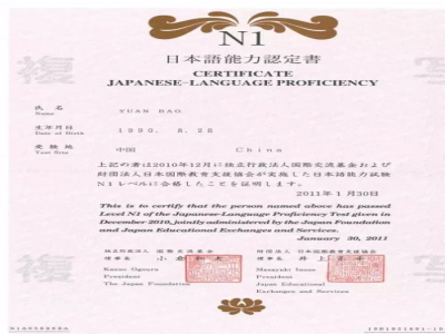 日語N1證書含金量有多高？